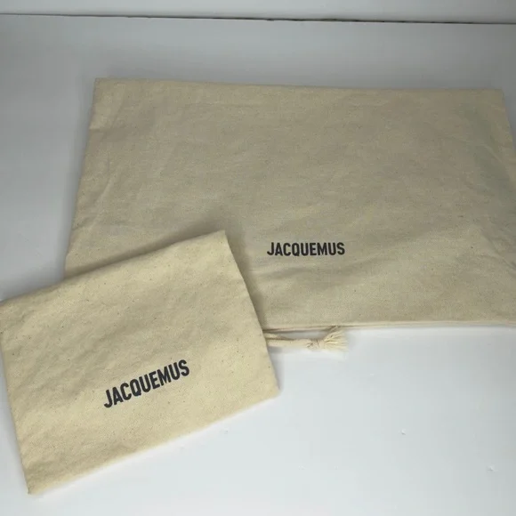 JACQUEMUS Le Chiquito Grand in Dark Linen & Jacquemus Navy Coin Card Zip Wallet - Picture 13 of 13